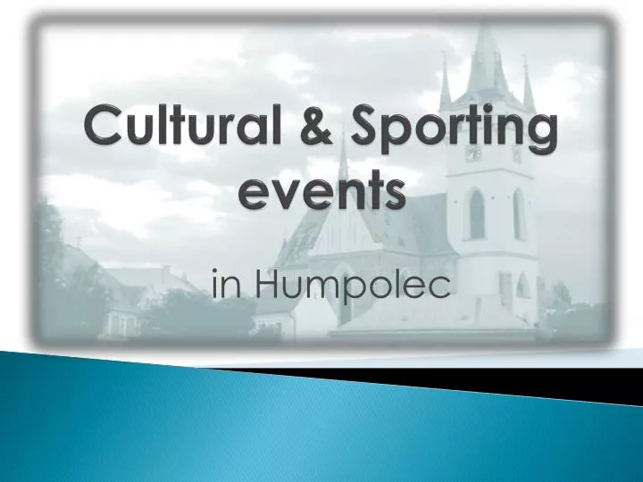 cultural sporting events