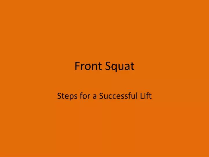 front squat