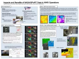 Impacts and Benefits of NASA/ SPoRT Data in NWS Operations