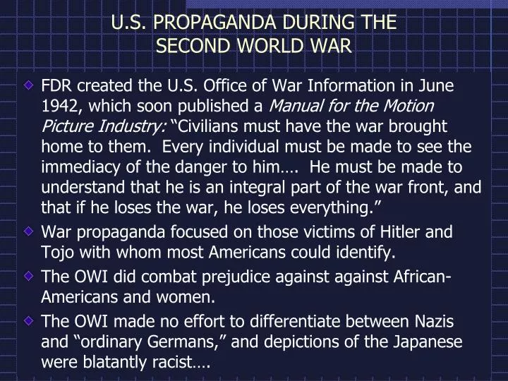u s propaganda during the second world war