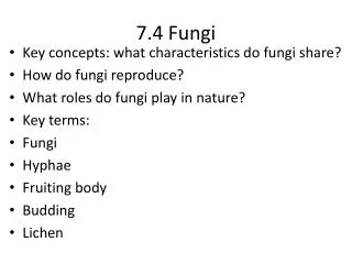 7.4 Fungi