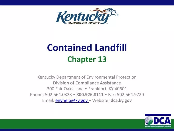 contained landfill chapter 13