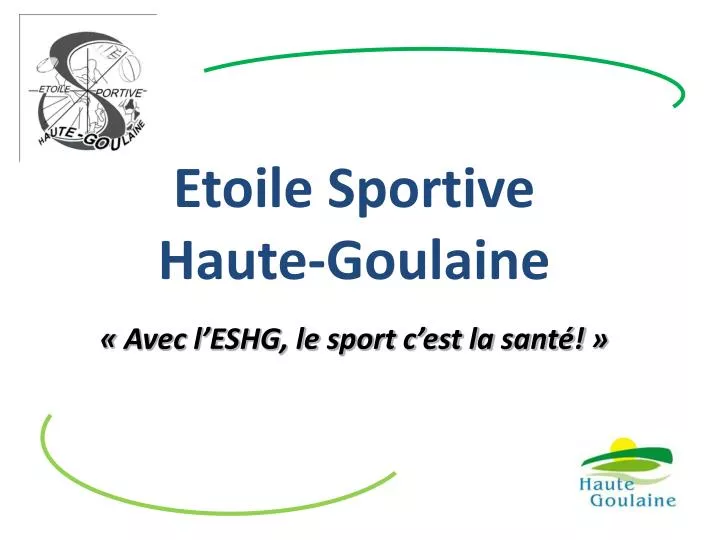 etoile sportive haute goulaine avec l eshg le sport c est la sant