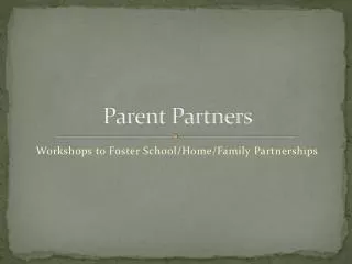 Parent Partners