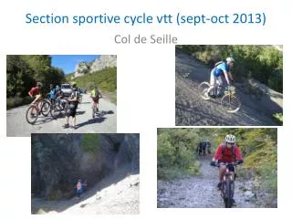 Section sportive cycle vtt (sept- oct 2013)