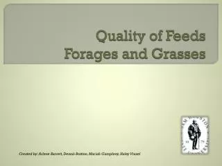 Quality of Feeds Forages and Grasses