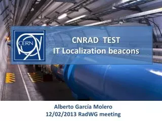 CNRAD TEST IT Localization beacons