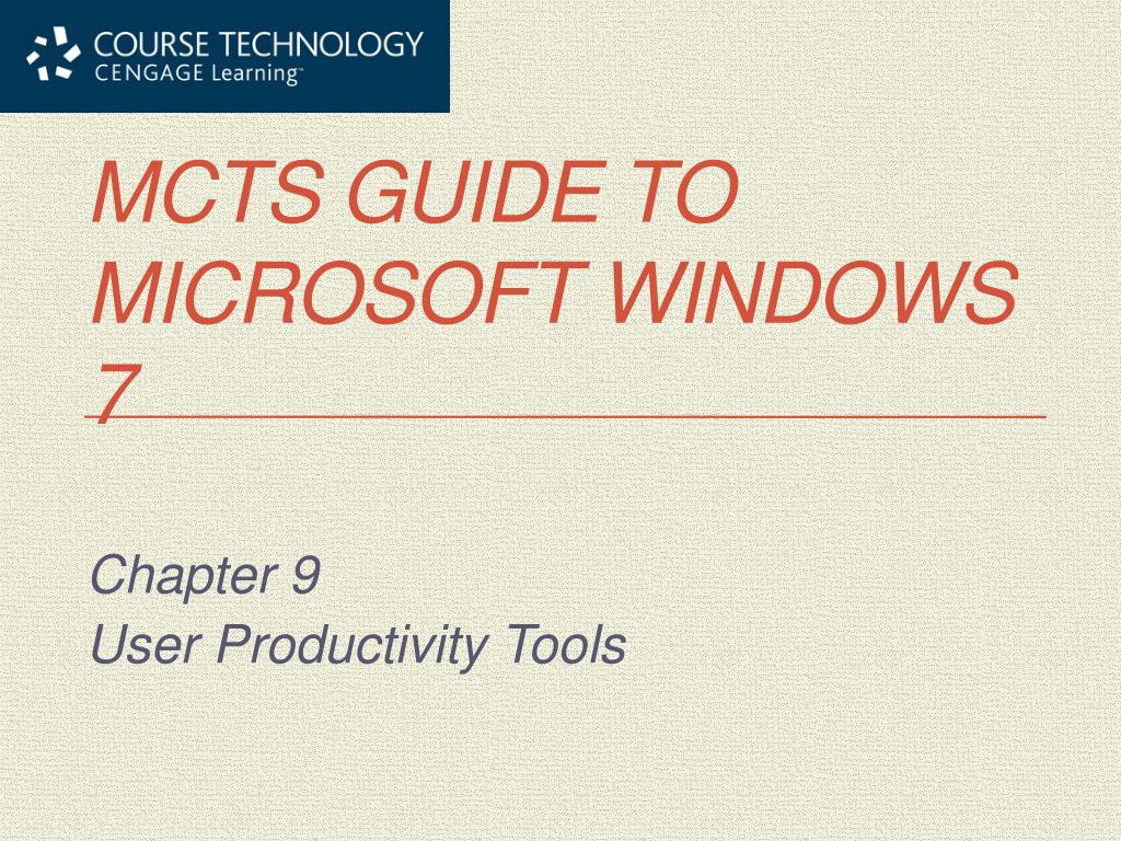 PPT - MCTS Guide to Microsoft Windows 7 PowerPoint Presentation, free ...