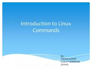 Introduction to Linux Commands