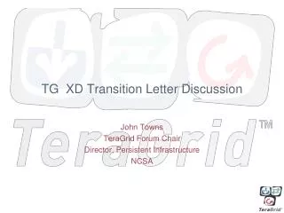 TG XD Transition Letter Discussion