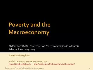 Poverty and the Macroeconomy