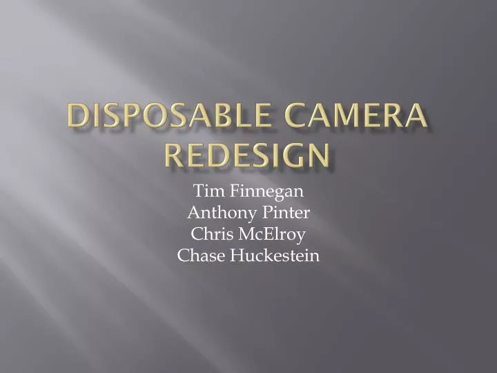 disposable camera redesign