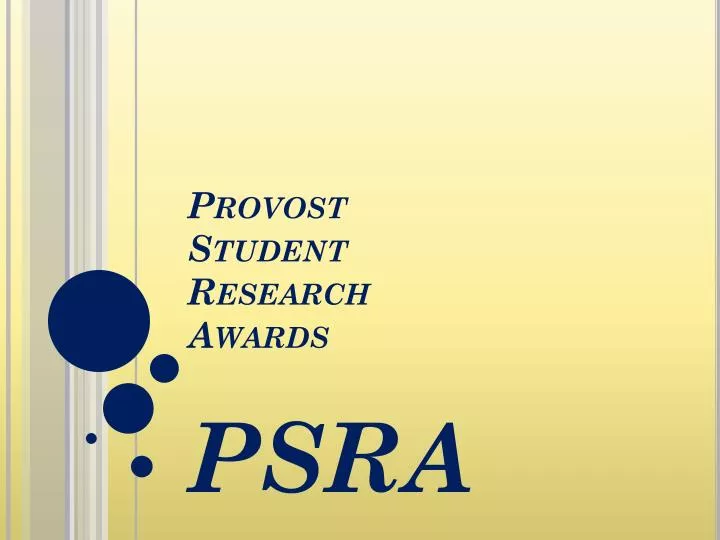 provost student research awards