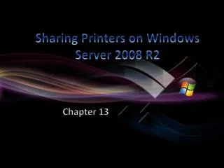 Sharing Printers on Windows Server 2008 R2
