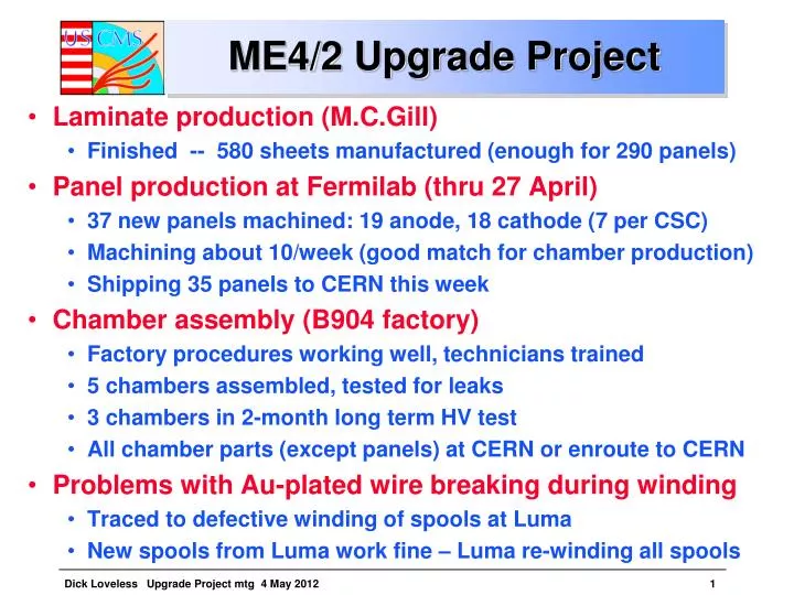 me4 2 upgrade project