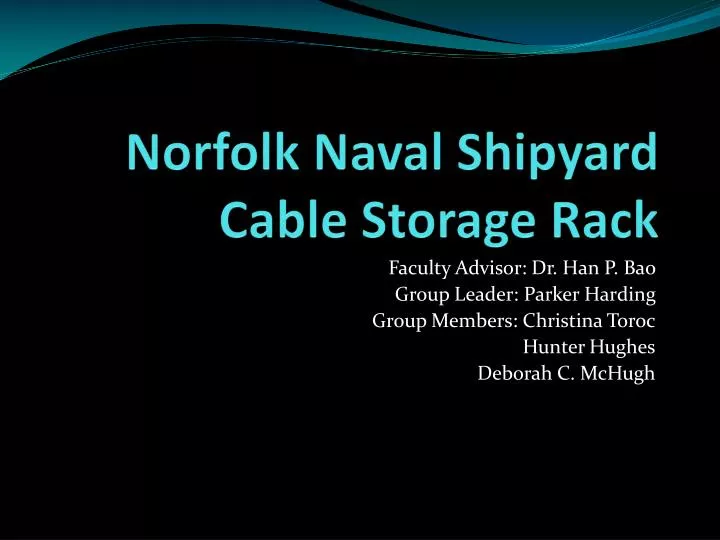 norfolk naval shipyard cable storage rack