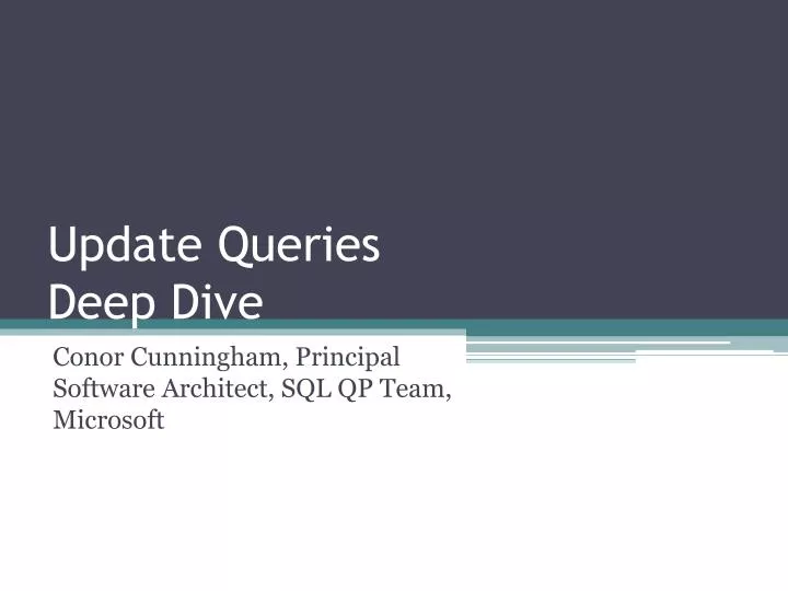 update queries deep dive