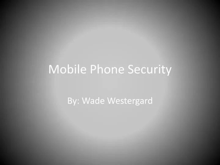 mobile phone security