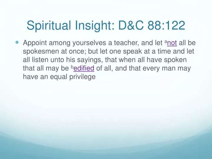 spiritual insight d c 88 122