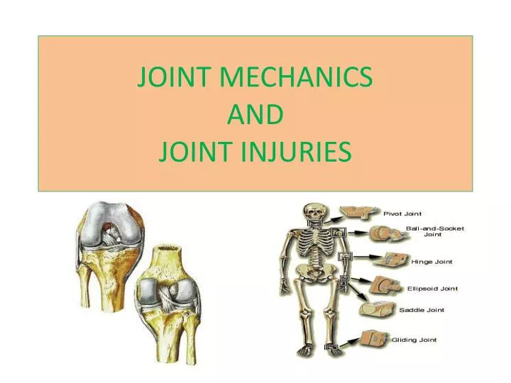 joint mechanics and joint injuries