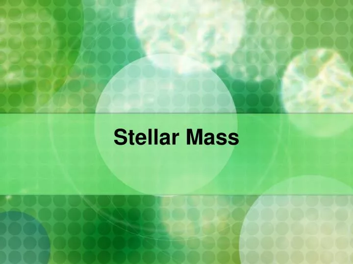 stellar mass