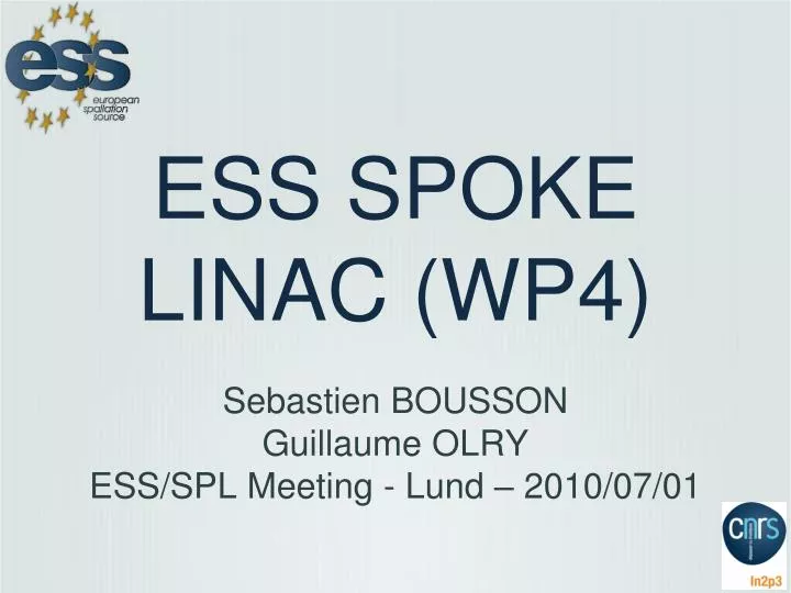 ess spoke linac wp4