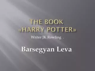 The Book  « HARRY Potter »