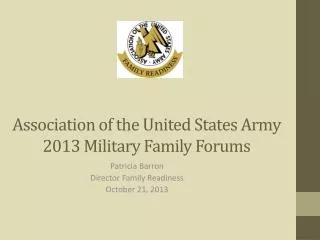 Association of the United States Army 2013 Military Family Forums