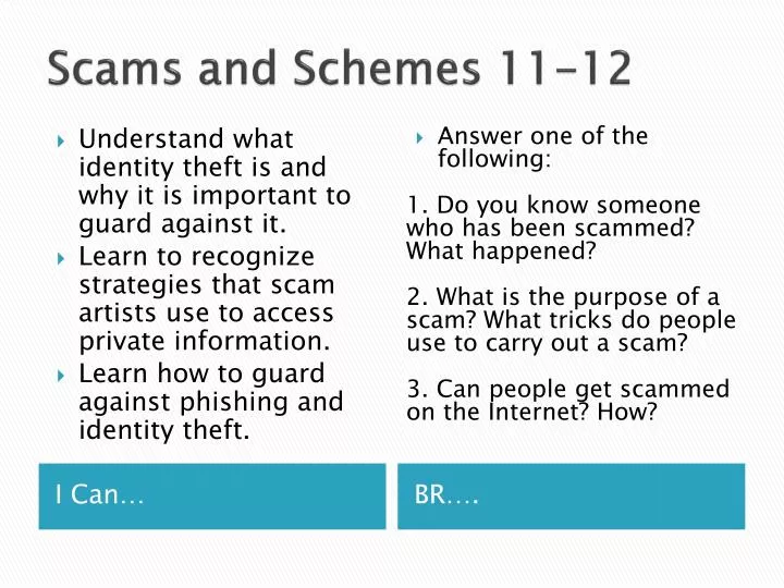 scams and schemes 11 12