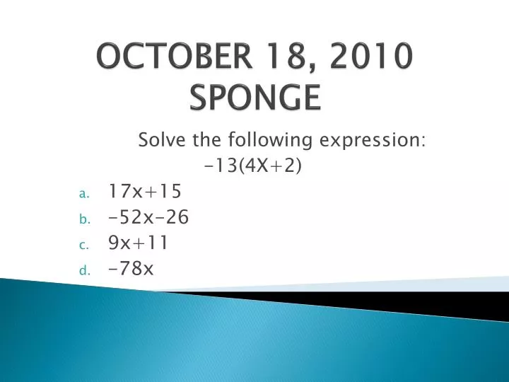 october 18 2010 sponge