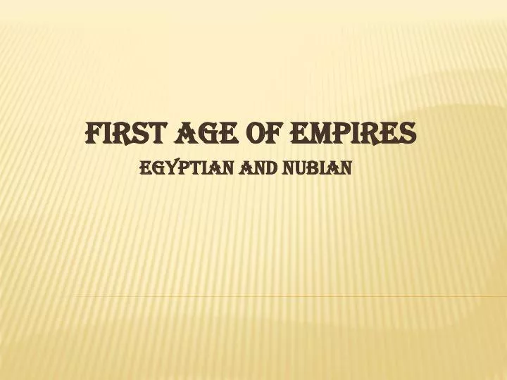 first age of empires egyptian and nubian