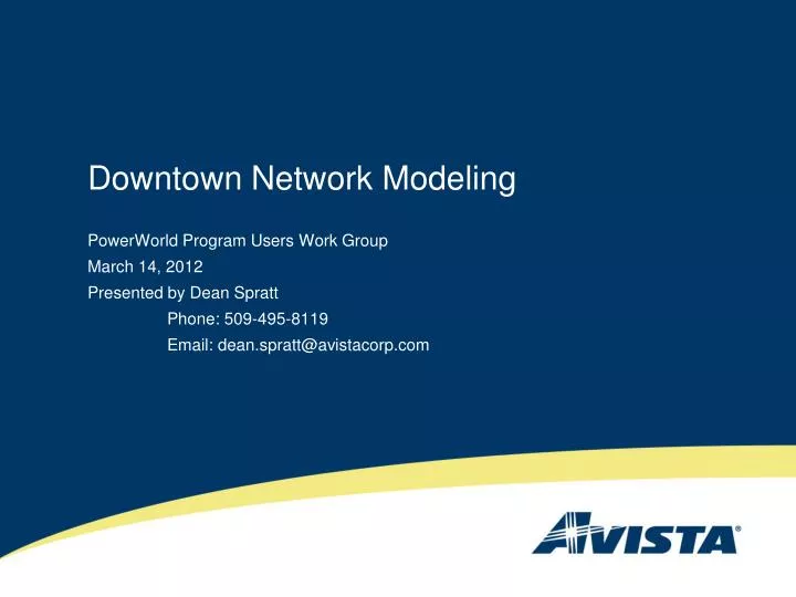 downtown network modeling