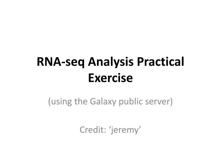 rna seq analysis practical exercise