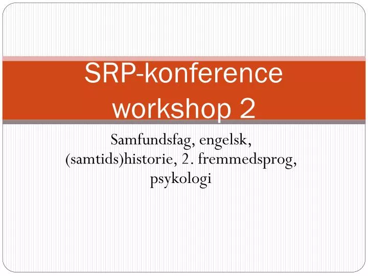 srp konference workshop 2