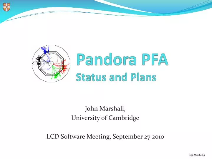 pandora pfa status and plans