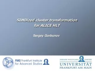 SIMDized cluster transformation for ALICE HLT