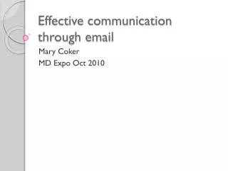 Effective communication through email