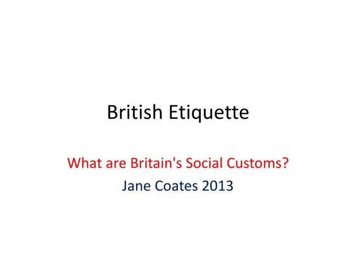 british etiquette