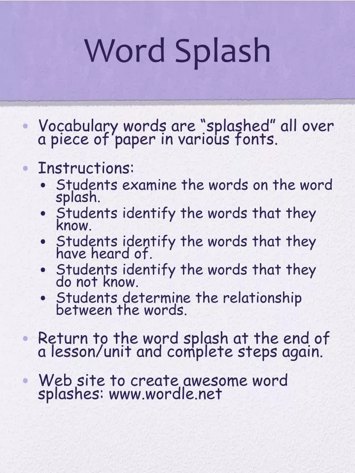 word splash