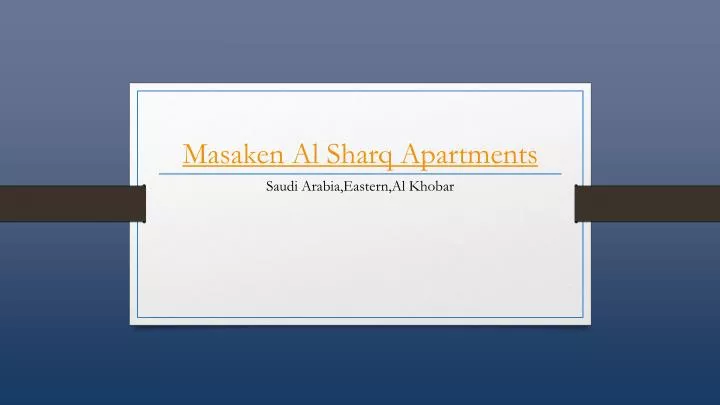 masaken al sharq apartments