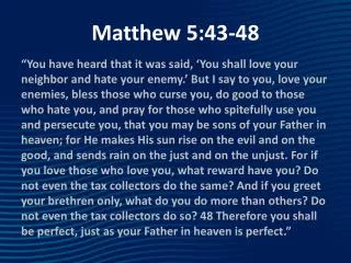 matthew 5 43 48