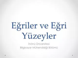 e riler ve e ri y zeyler
