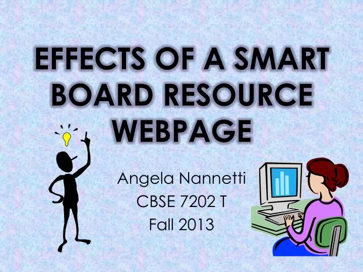 effects of a smart board resource webpage