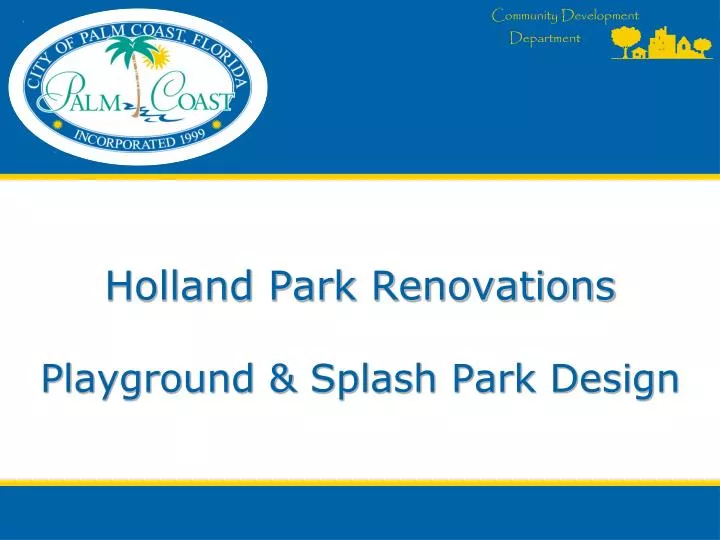 holland park renovations playground splash park design