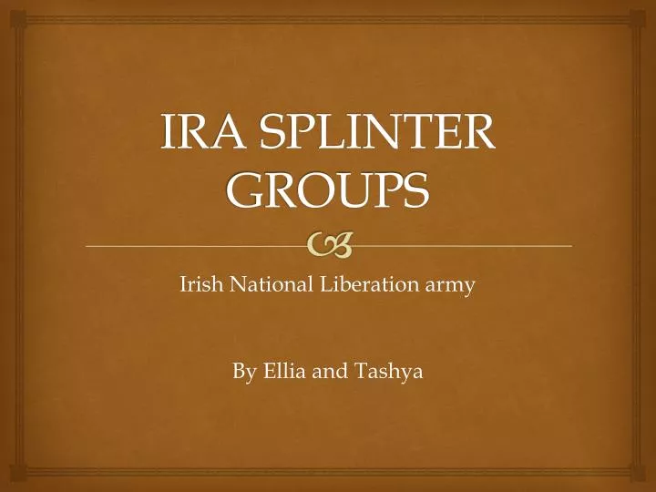 ira splinter groups
