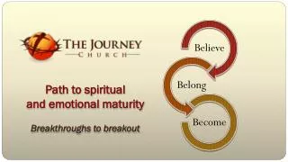 Path to spiritual and emotional maturity Breakthroughs to breakout