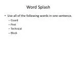 Word Splash - slide 1