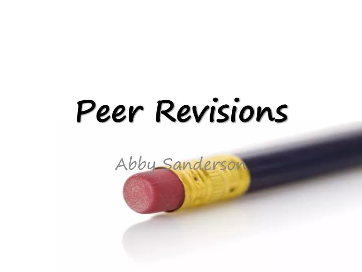 peer revisions