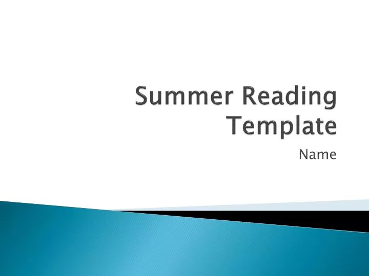 summer reading template