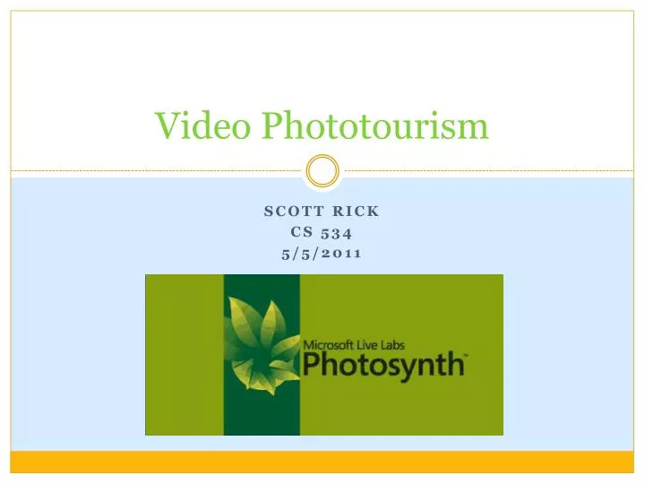 video phototourism